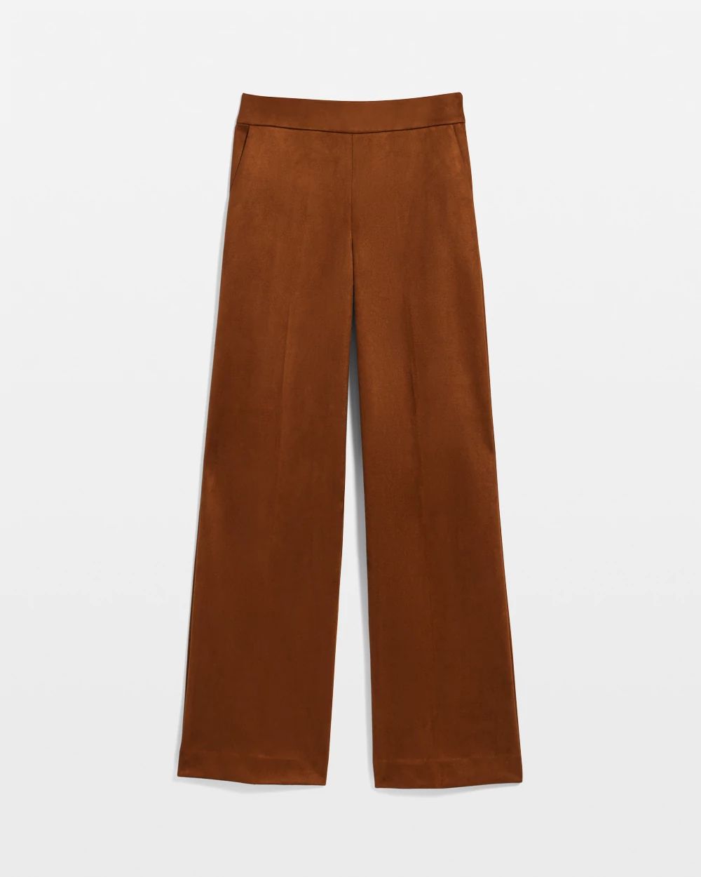 Petite Faux Suede High-Rise Wide Leg Pant click to view larger image.