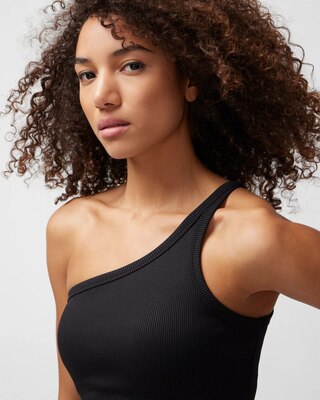 WHBM® FORME One-Shoulder Rib Midi Dress