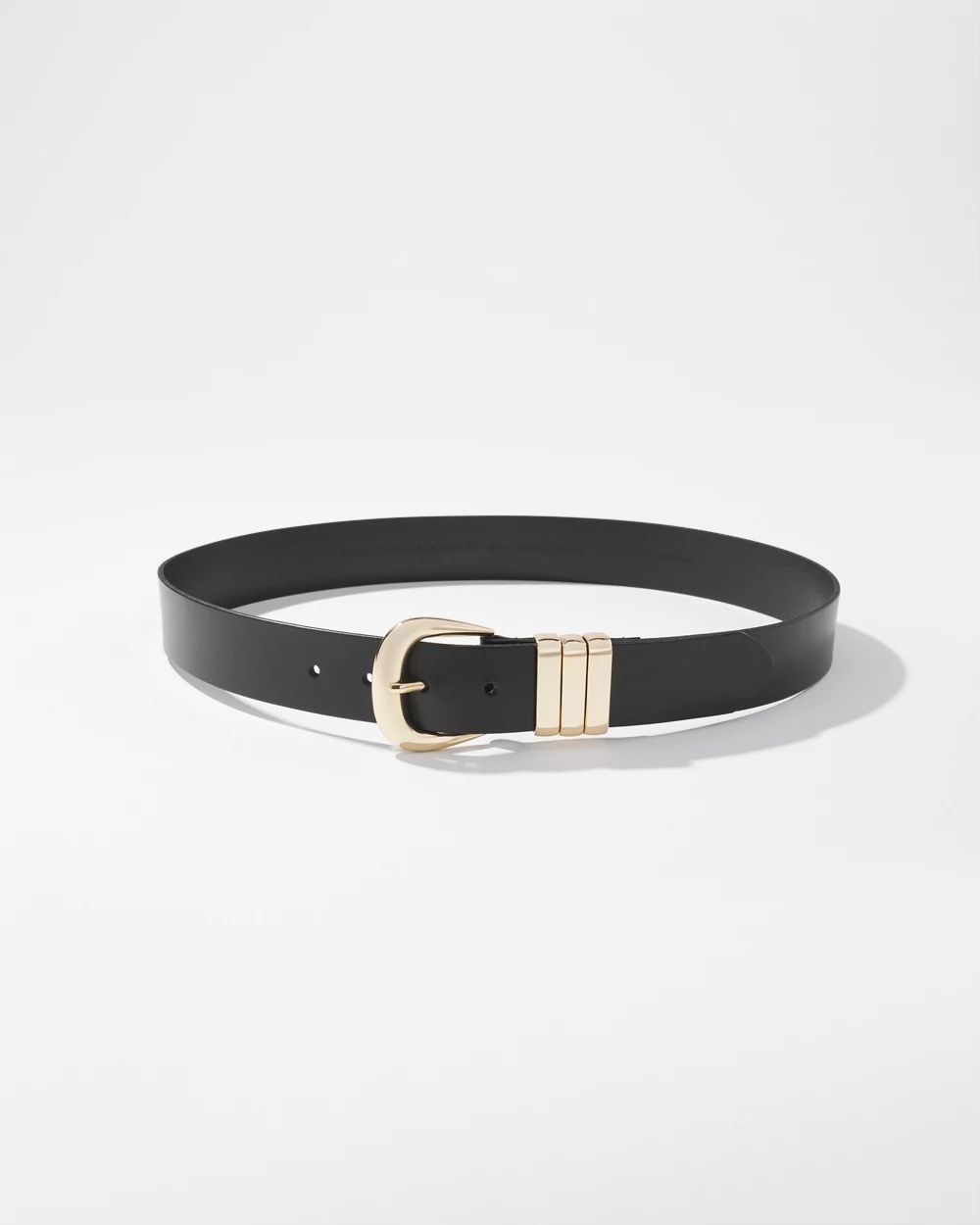 Leather Three-Ring Belt