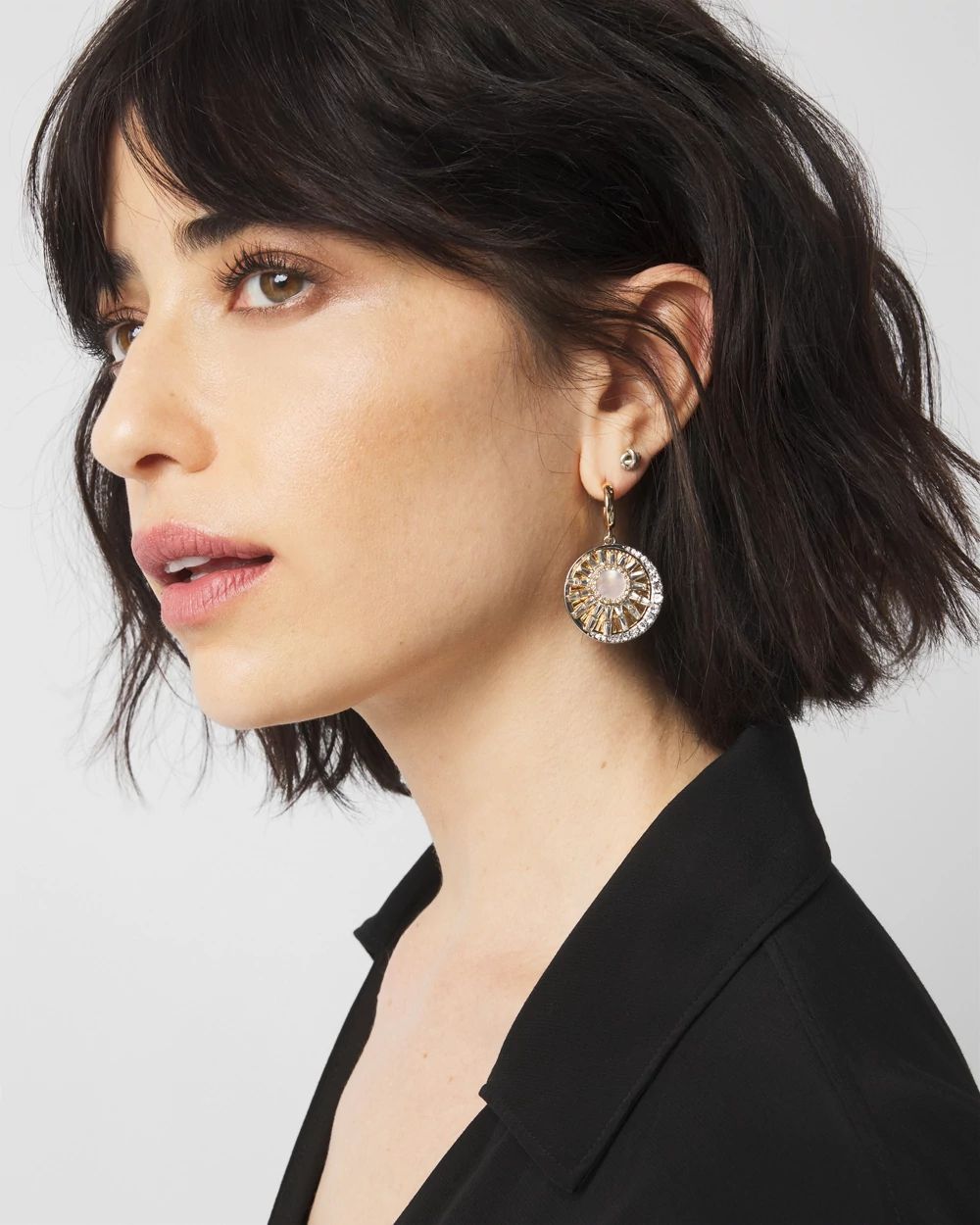 Mother of Pearl Charm Drop Earrings