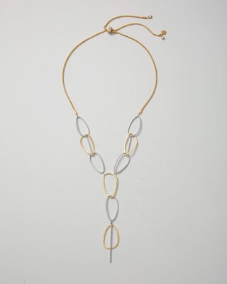 Convertible Mixed Metal Pavé Y-Necklace