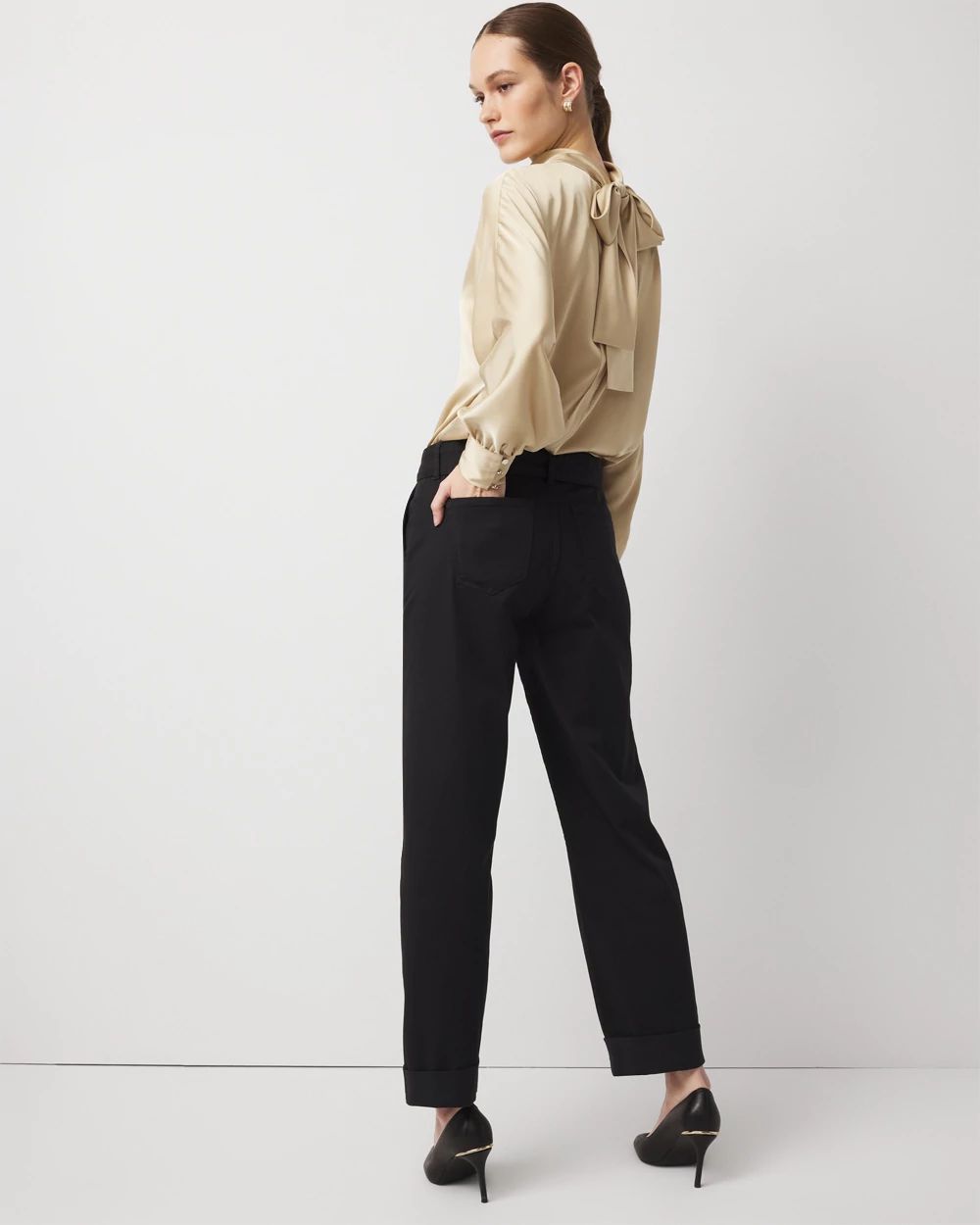 Petite Pret High Rise Straight Ankle Pant