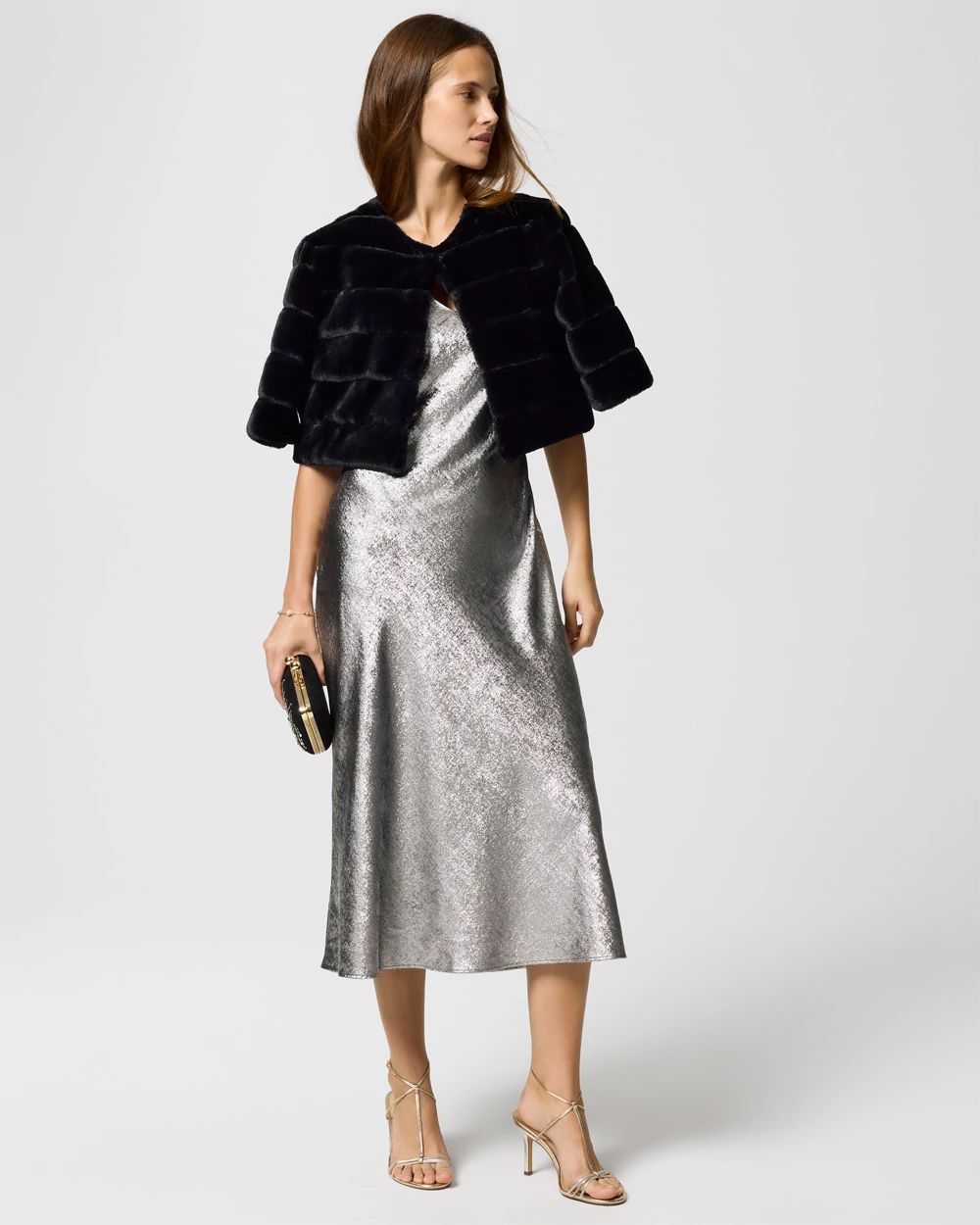 Metallic Slip Dress click to view larger image.