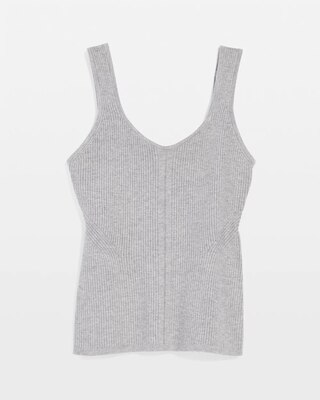 Ribbed Knit Sweater Tank click to view larger image.