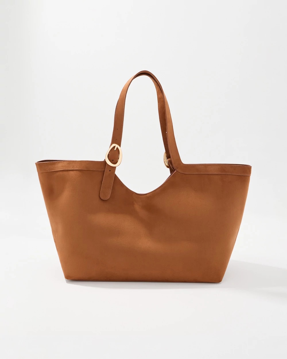 Faux Suede Tote Bag
