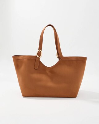 Faux Suede Tote Bag click to view larger image.