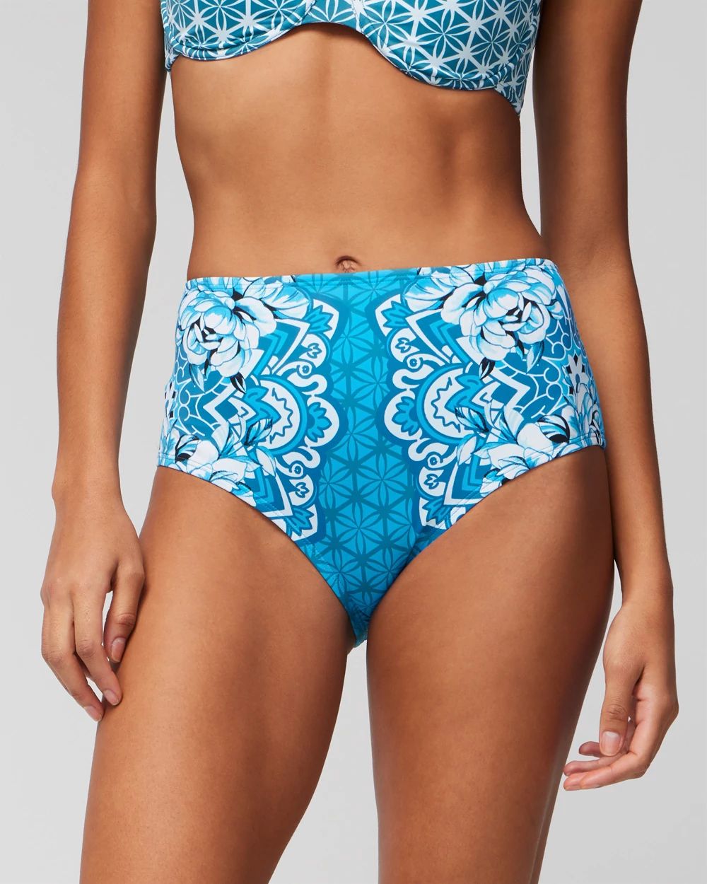 High-Waist Wrap Bikini Swim Bottom