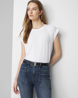 Woven Inset Tee