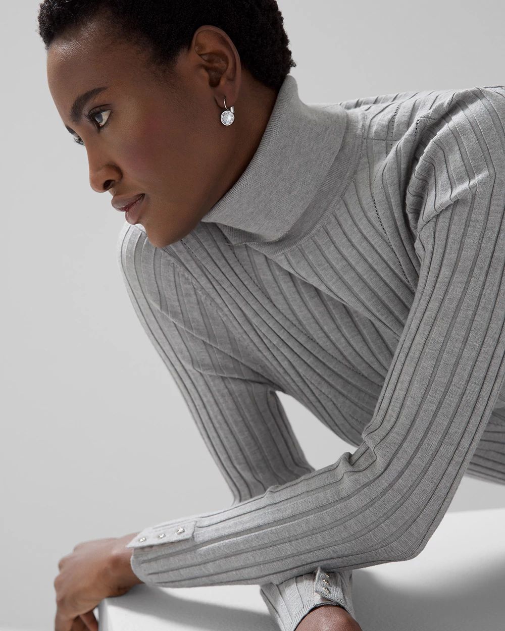 Long sleeve ribbed turtleneck hotsell