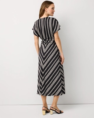 Ruched Twill Midi Dress click to view larger image.