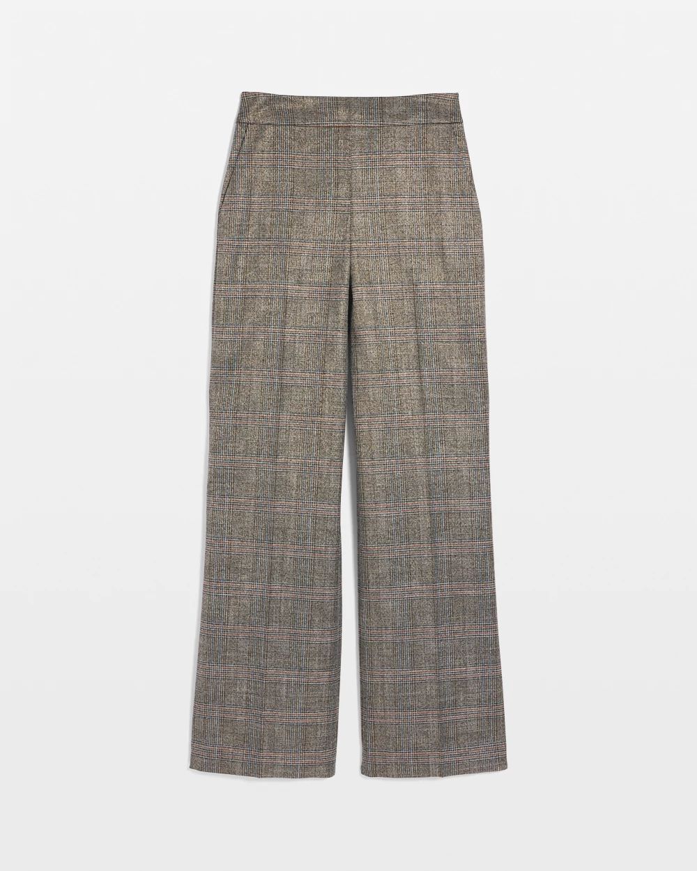 Metallic Plaid Wide Leg Pant click to view larger image.