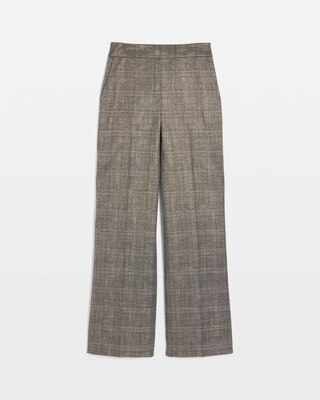 Metallic Plaid Wide Leg Pant click to view larger image.