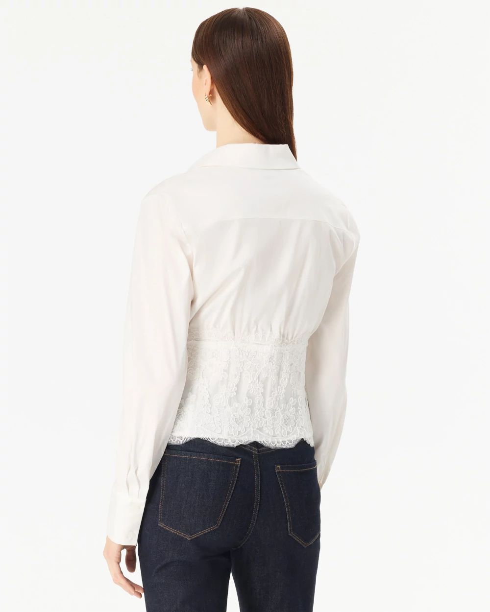Lace Corset Poplin Shirt click to view larger image.