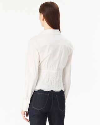 Lace Corset Poplin Shirt click to view larger image.