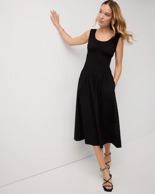 Ruched Tank Midi Dress click to view larger image.