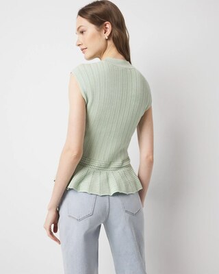 Mock Neck Peplum Sweater click to view larger image.