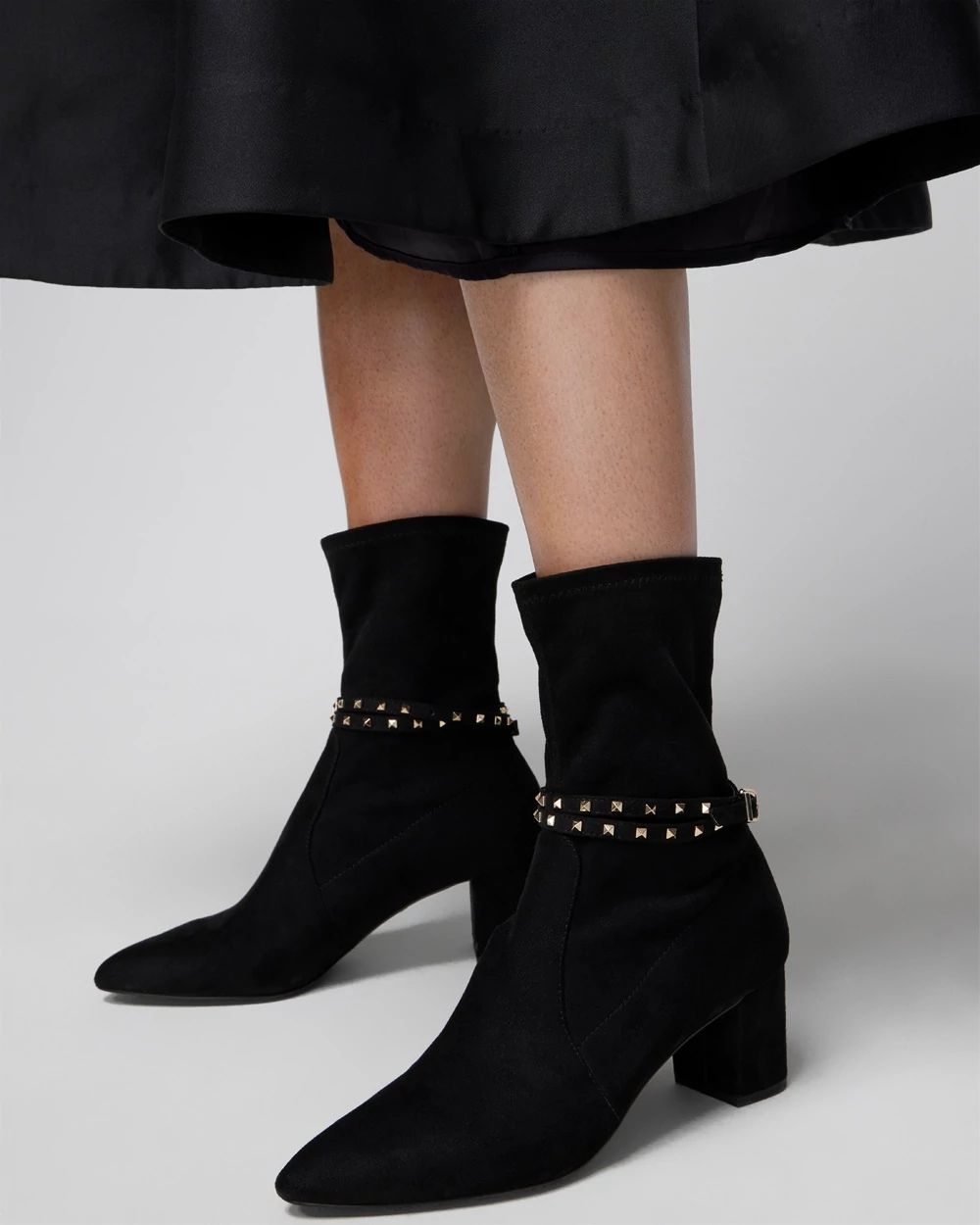 Removable Strap Suede Sock Boot