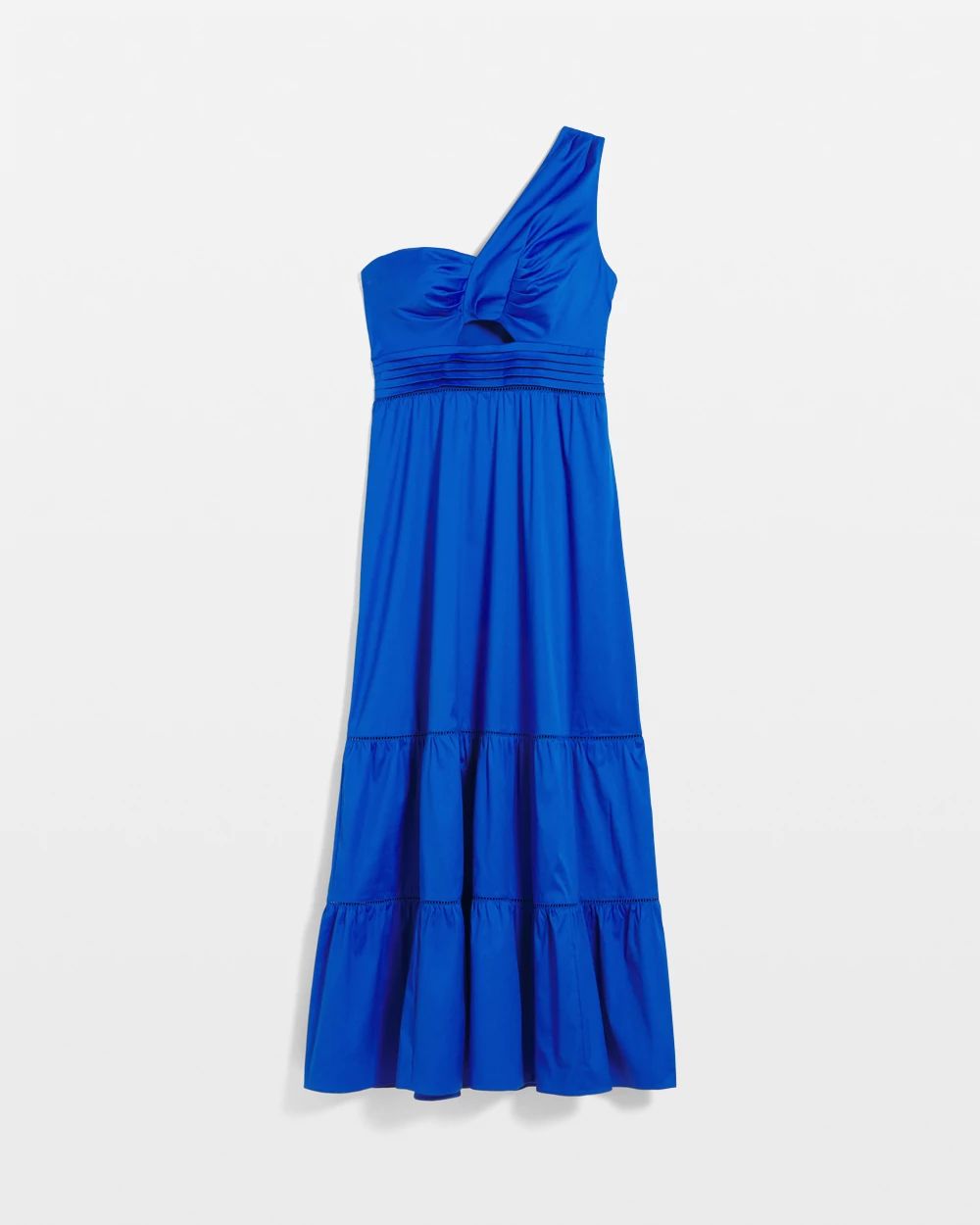 One-Shoulder Twist Front Maxi Dress