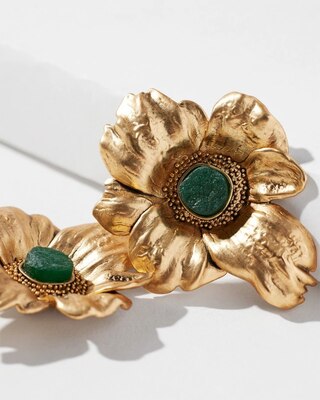 Golden Green Lead Drop Earrings