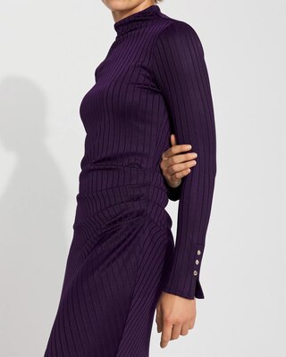 Petite Ribbed Long Sleeve Maxi Dress click to view larger image.