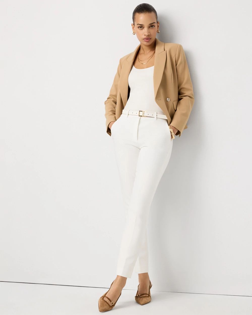 High-Rise Elle Slim Ankle Pant
