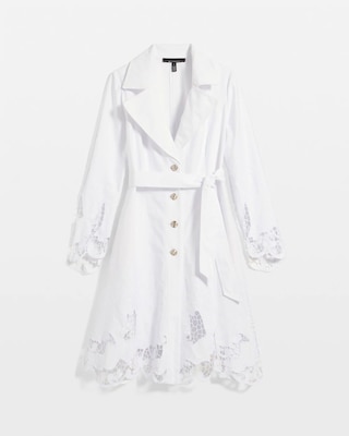 Embroidered Cutwork Trench Coat click to view larger image.