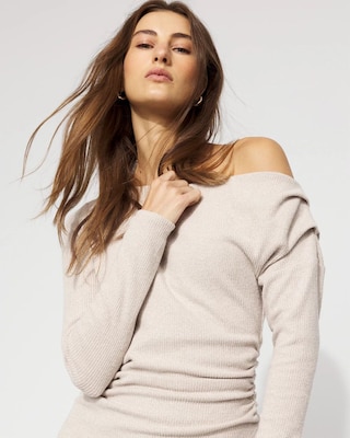 Asymmetrical Rib Snit Top