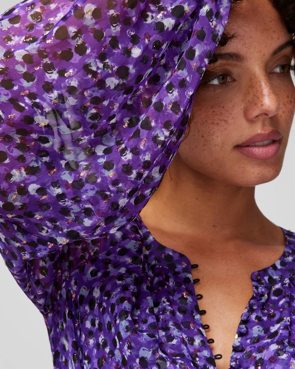 Long Sleeve Smocked Waist Blouson Dress