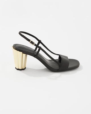 Leather Heeled Sandal click to view larger image.