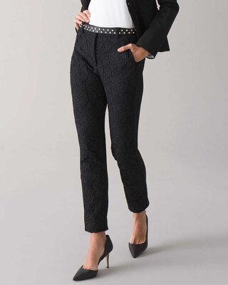 Floral Lace Slim Ankle Pant click to view larger image.