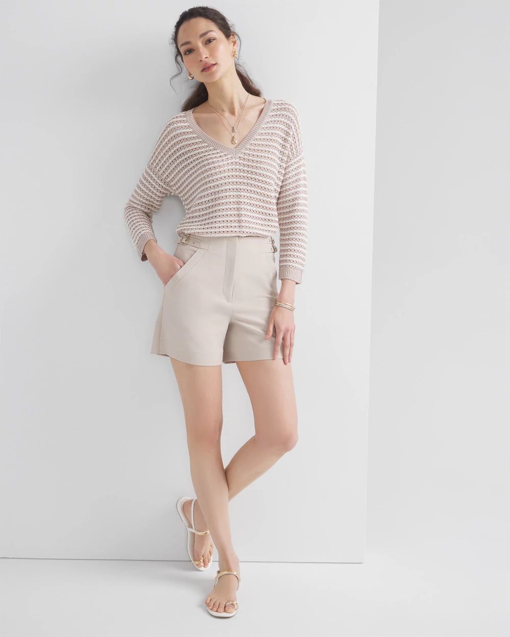 Extra High-Rise 5-Inch Buckle-Waist Shorts