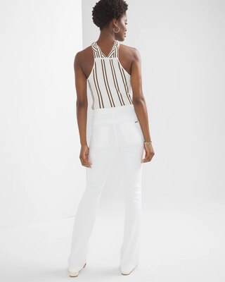 High-Rise Turnlock Skinny Flare Jeans click to view larger image.