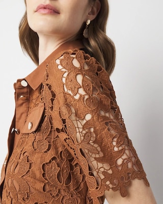 Lace Shirt Dress click to view larger image.