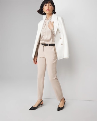 WHBM® Elle Slim Ankle Comfort Stretch Pants click to view larger image.