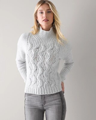 Cable Knit Turtleneck Sweater