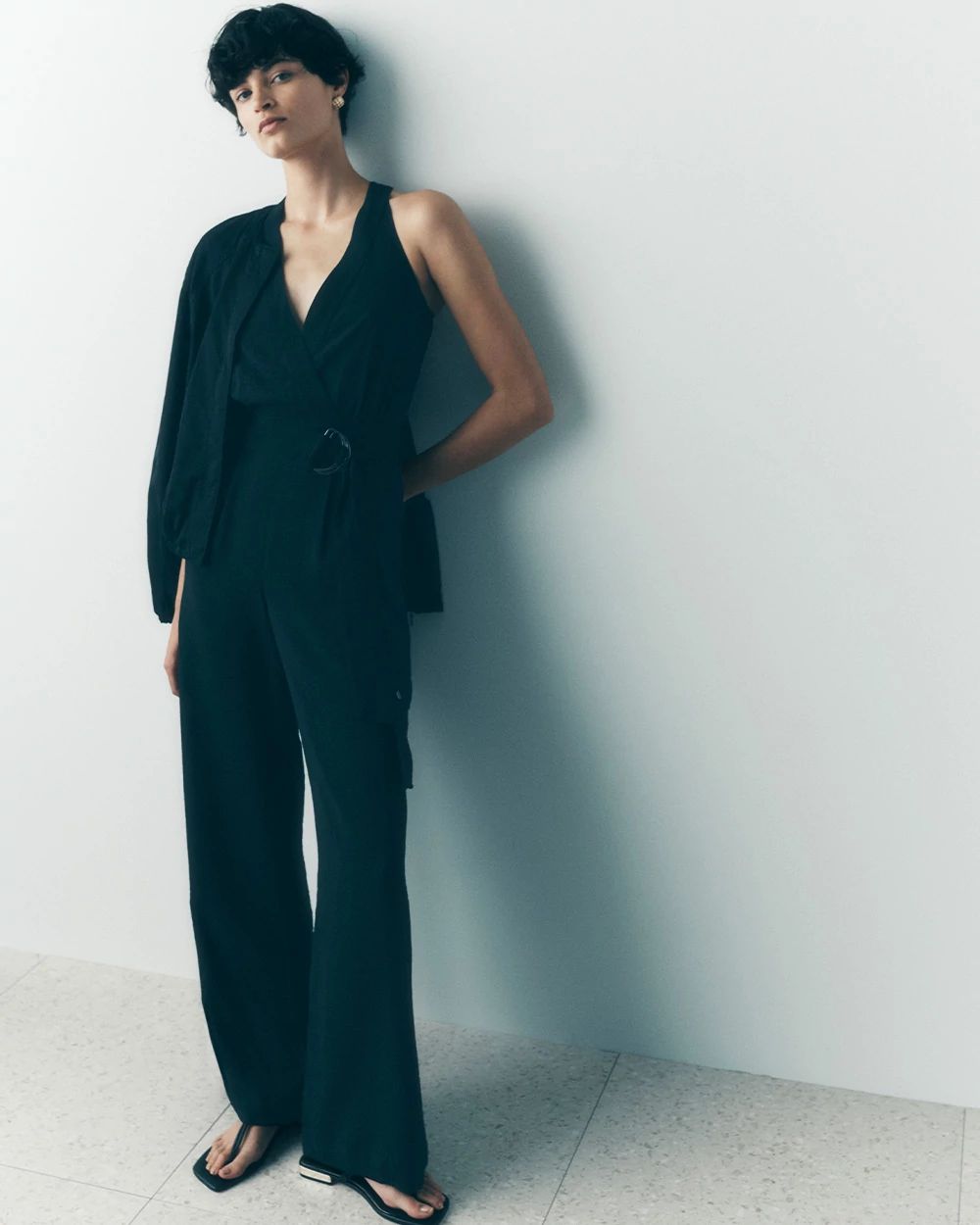 Wide Leg Utility Jumpsuit