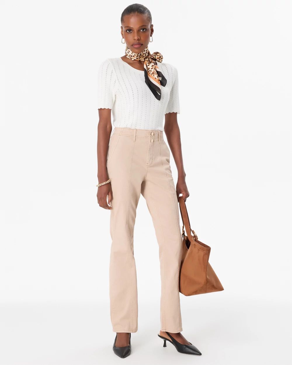Pret Seamed High-Rise Bootcut Jean click to view larger image.