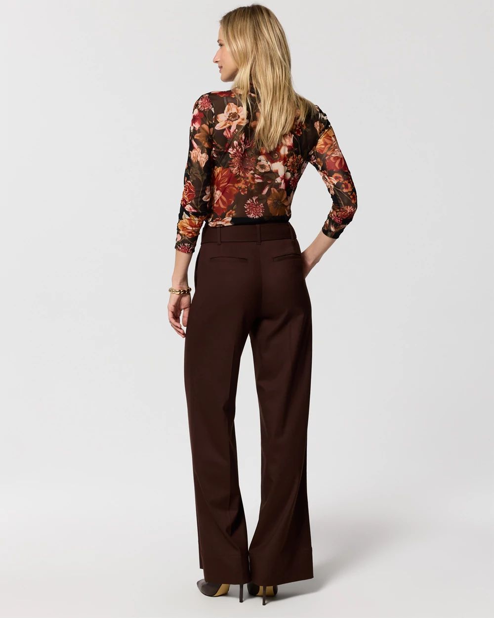 Belted High-Rise Wide Leg Pant click to view larger image.