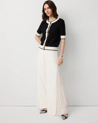 Chiffon Inset Ultra Wide Leg Pant