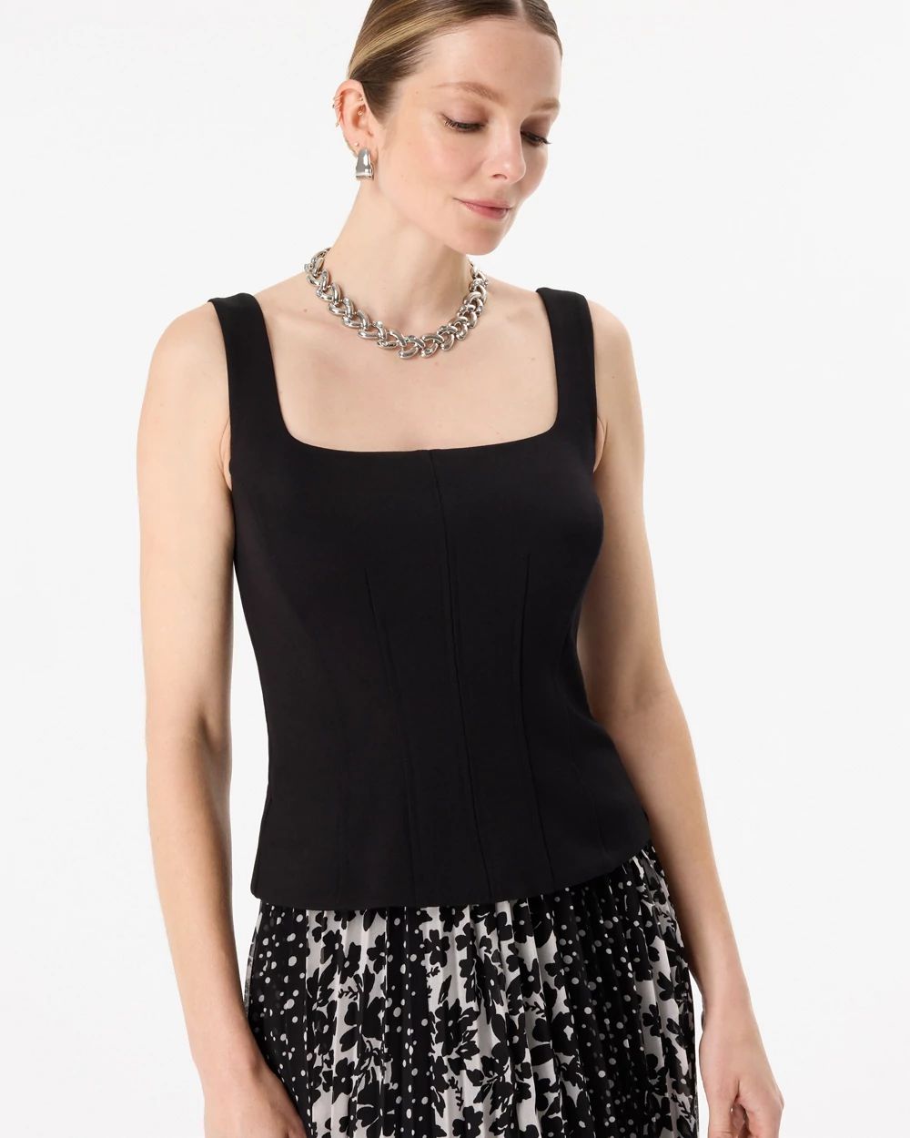 Bustier Pleated Midi Dress click to view larger image.