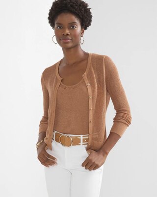Shimmery Crochet Cardigan