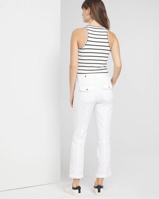 Mid-Rise Pret-A-Pedi Straight Crop Pants click to view larger image.