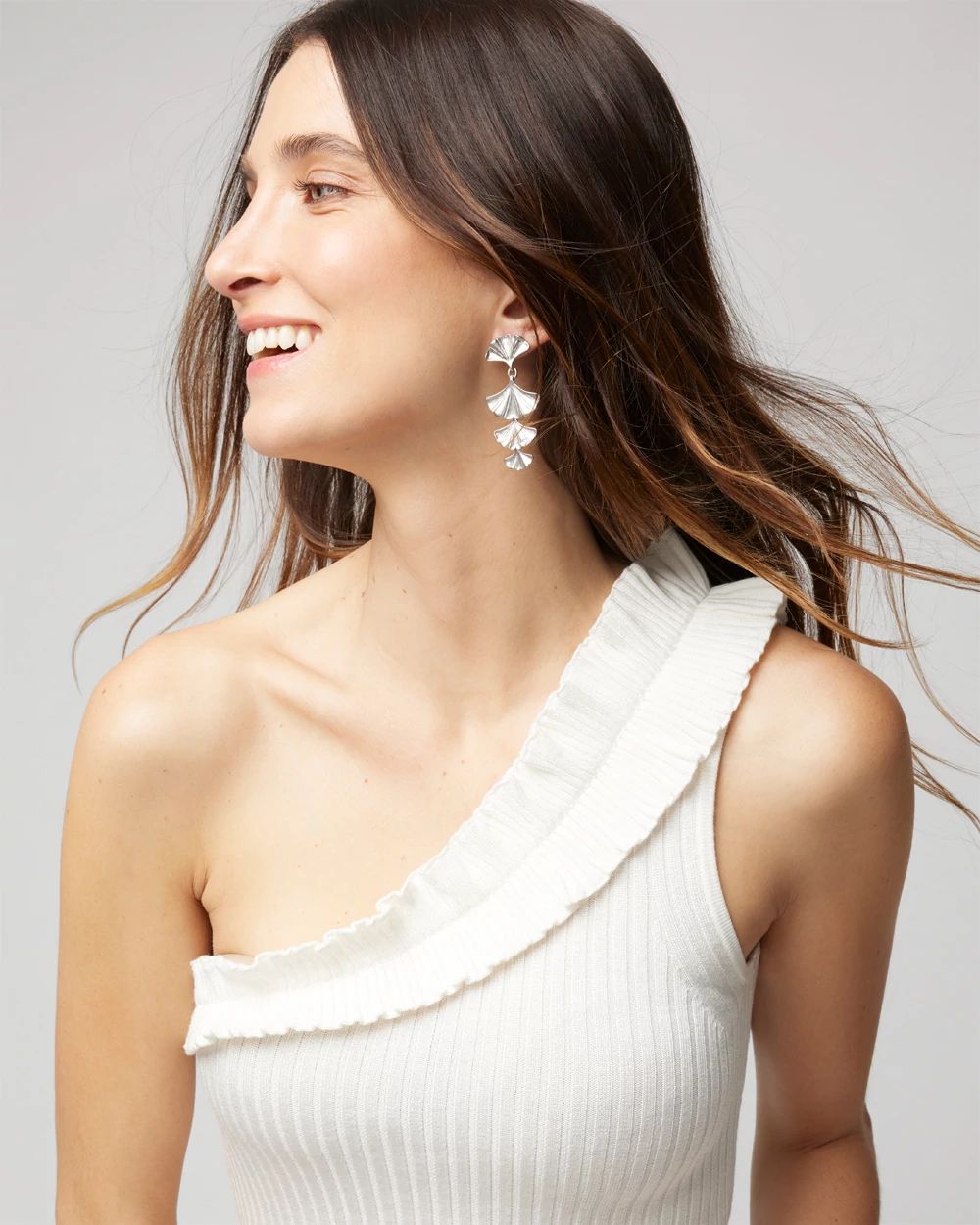 Ruffle One-Shoulder Tank