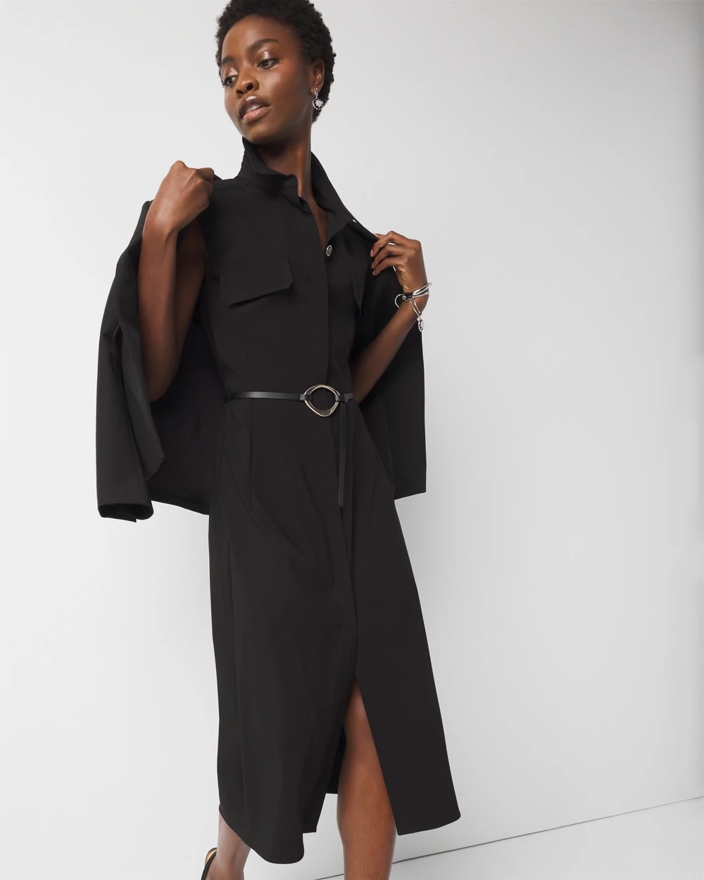 Belted Midi Shirt Dress | White House Black Market Belted Midi Shirt Dress | White House Black Market