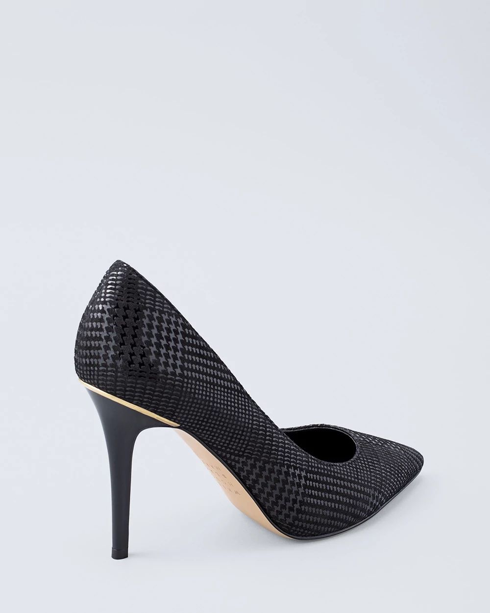 Olivia Croc-Embossed Leather Heels click to view larger image.