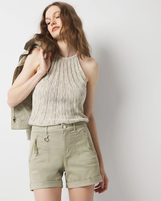 Space Dye Halter Sweater Tank click to view larger image.