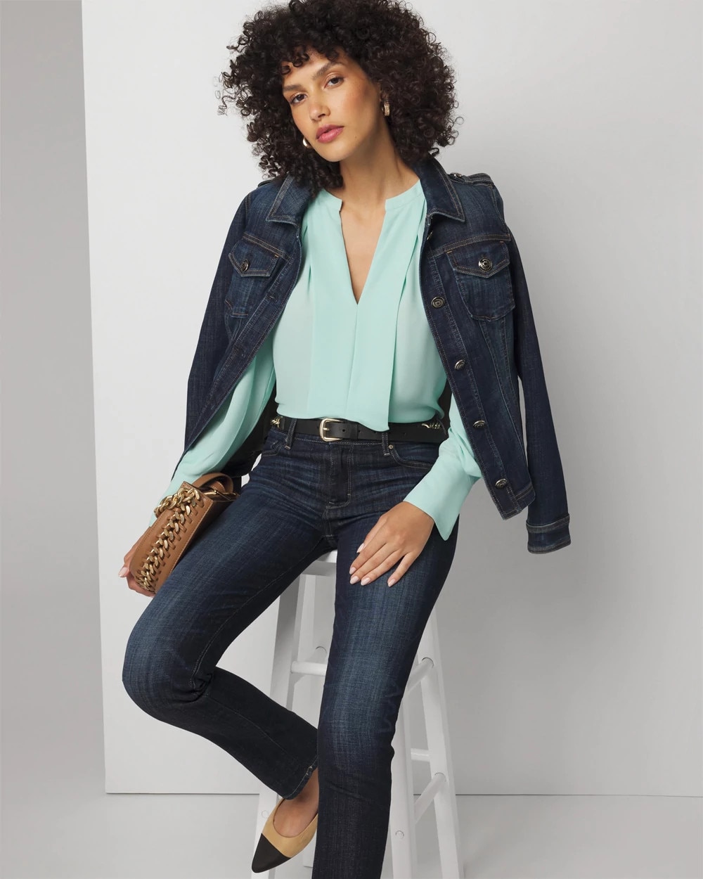 Pleated Front Blouse