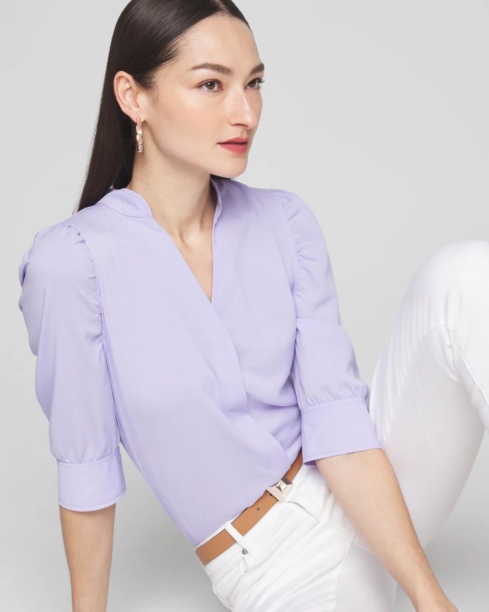 Ruched Sleeve Shirt