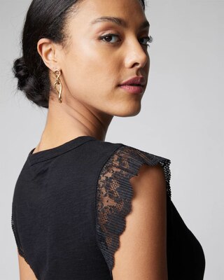 Lace Sleeve Tee