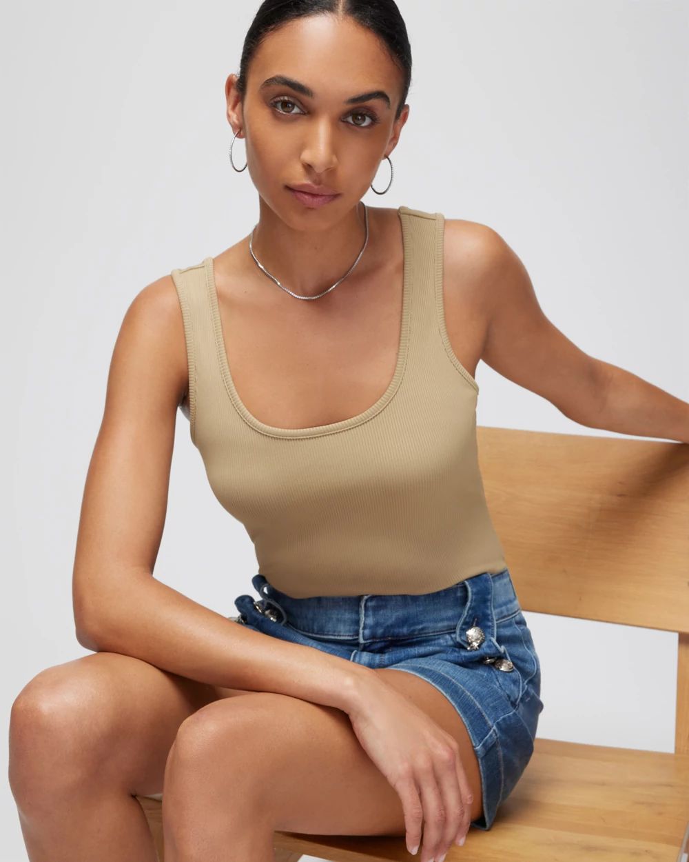 WHBM® FORME Rib Scoop Tank